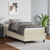 vidaXL Boxspring met matras kunstleer cr&egrave;mekleurig 100x200 cm