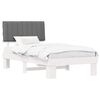 vidaXL Bedframe met Gevoerd Hoofdgedeelte Lichtgrijs 100 x 200 cm
