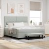 vidaXL Boxspring bed met matras Lichtgrijs 180 x 200 cm Fluweel