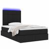 vidaXL Opbergbed met LED met matras Zwart 120 x 190 cm Polyester