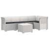 vidaXL 5-Zits Tuin Sofa met Kussens Rattan Look PP Wit