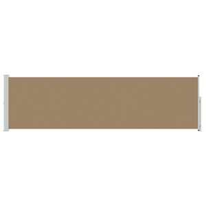 vidaXL Uittrekbaar Zijscherm Taupe 500 x 140 cm Polyester