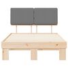 vidaXL Bedframe met Gevoerd Hoofdgedeelte Lichtgrijs 120 x 200 cm