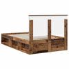 vidaXL Bedframe met hoofdeinde Oudhout 120 x 190 cm Massief grenenhout