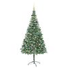 vidaXL Kunstkerstboom met 300 LED Groen 210 cm PVC en Staal
