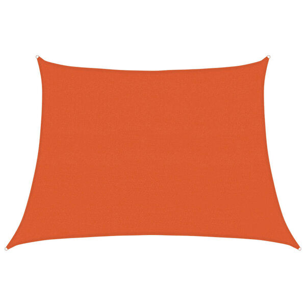 vidaXL Zonnezeil 160 g/m&sup2; trapezium 4/5x3 m HDPE oranje