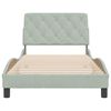 vidaXL Bedframe zonder matras 100x200 cm fluweel lichtgrijs