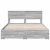vidaXL Bedframe met hoofdeinde Grijs Sonoma 160 x 200 cm Bewerkt hout