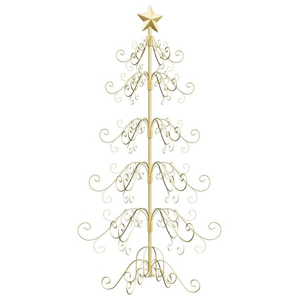 vidaXL Metalen kerstboom met standaard Goud 150 cm Poedergecoat staal