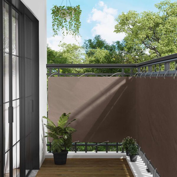 vidaXL Balkon Scherm Taupe 110 x 600 cm Oxford Stof