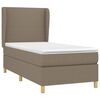 vidaXL Boxspring met matras stof taupe 100x200 cm