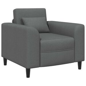 vidaXL Fauteuil Donkergrijs Stof