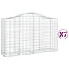 vidaXL Schanskorven 7 st gewelfd 200x50x120/140 cm ijzer