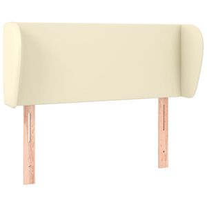 vidaXL Hoofdbord met randen 83x23x78/88 cm kunstleer cr&egrave;mekleurig