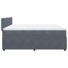 vidaXL Boxspring met matras fluweel donkergrijs 200x200 cm