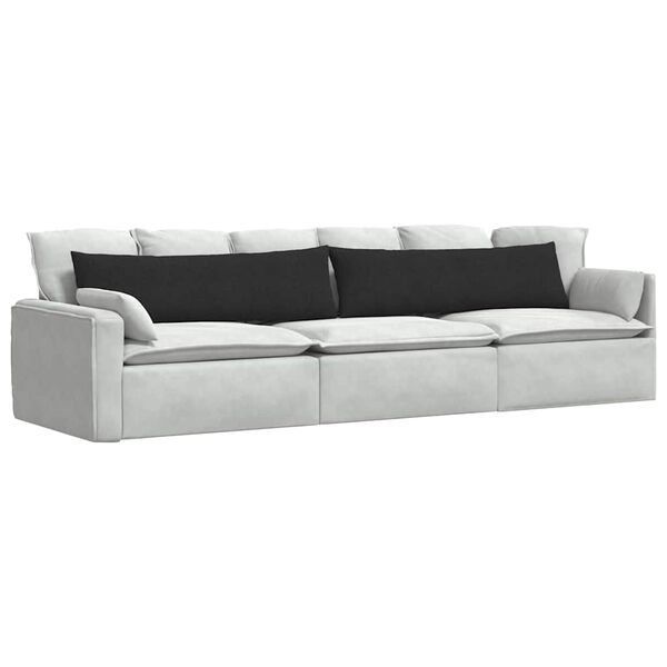 vidaXL Sofa Kussens 2 pcs Zwart 145 x 40 cm Stof