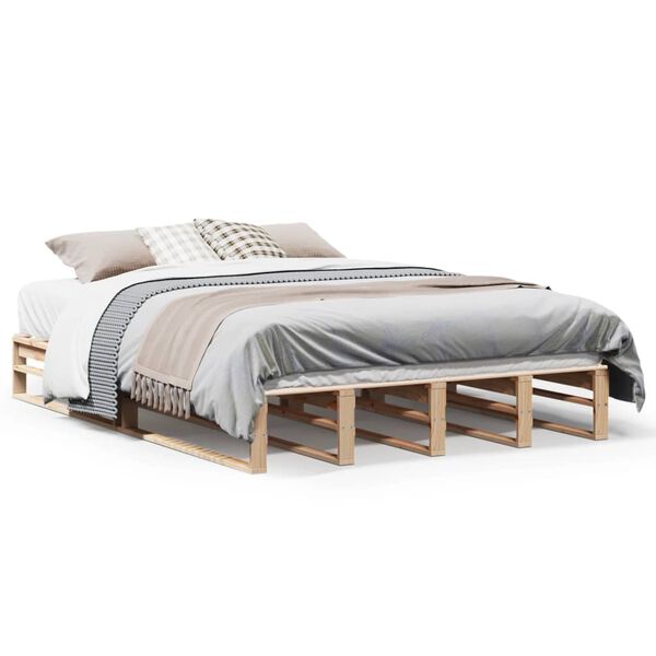 vidaXL Bedframe zonder matras massief grenenhout 120x200 cm