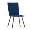 vidaXL Eetkamerstoelen 2 st fluweel blauw
