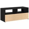 vidaXL TV-kast Zwart Eiken 90 x 35 x 40 cm Bewerkt hout