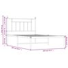 vidaXL Bedframe met hoofdbord metaal zwart 100x200 cm