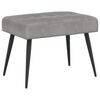 vidaXL Bank met knoopverstelling Lichtgrijs 60 x 40 x 45 cm fluweel
