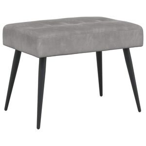 vidaXL Bank met knoopverstelling Lichtgrijs 60 x 40 x 45 cm fluweel