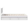 vidaXL Bedframe met hoofdeinde Wit 120 x 200 cm Massief grenenhout
