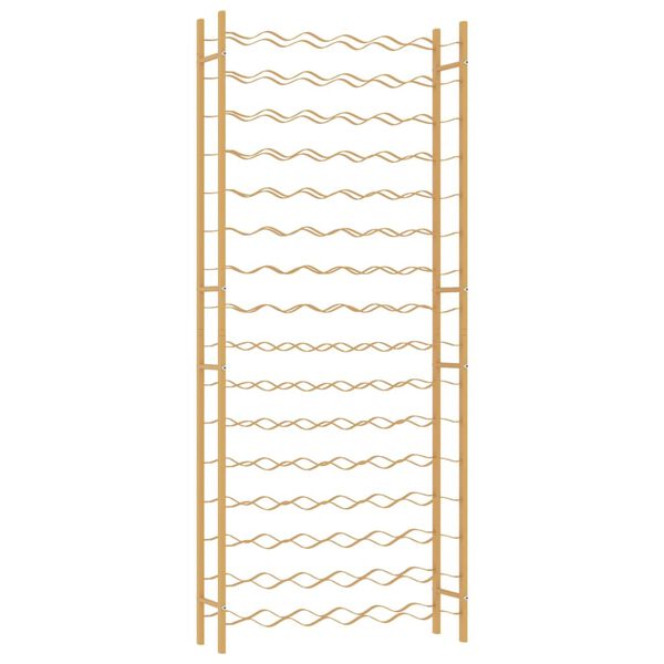 vidaXL Wijnrek voor 96 flessen metaal goudkleurig