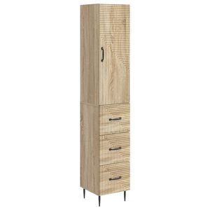 vidaXL Kastenset 2 st 33 x 34,5 x 90 cm Bewerkt hout Sonoma Eiken