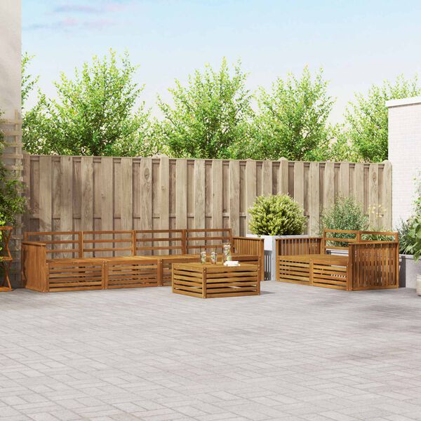 vidaXL Buiten bankenset 7 pcs Naturel Massief Acaciahout