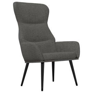 vidaXL Relaxstoel stof donkergrijs