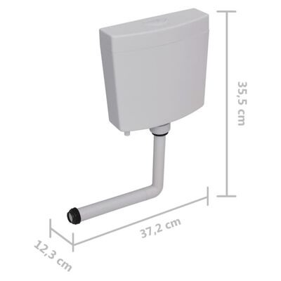 vidaXL Toiletstortbak met watertoevoer onderin 3/6 L grijs