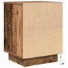 vidaXL Nachtkastje met LED-verlichting 38x34x50 cm oud hout