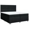 vidaXL Boxspring met matras stof zwart 200x200 cm