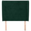 vidaXL Hoofdbord met randen 103x23x118/128 cm fluweel donkergroen