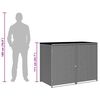 vidaXL Containerberging dubbel 148x77x111 cm poly rattan antraciet