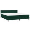 vidaXL Boxspring met matras en LED fluweel donkergroen 180x220 cm