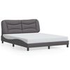 vidaXL Bedframe met LED zonder matras "Hvar" grijs 160x200 cm