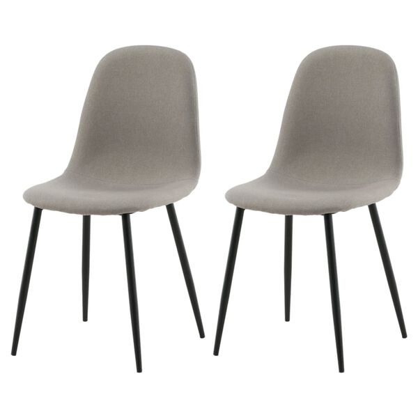 Venture Home Eetkamerstoelen 2 st Polar polyester grijs en zwart