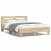 vidaXL Bedframe met LED Sonoma 137 x 190 cm Bewerkt hout