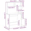 vidaXL Bureau met schappen 100x45x140 cm bewerkt hout artisanaal eiken