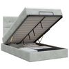 vidaXL Ottoman bed met matras Lichtgrijs 120 x 200 cm Fluweel