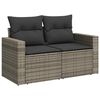 vidaXL 7-delige Loungeset met kussens poly rattan grijs