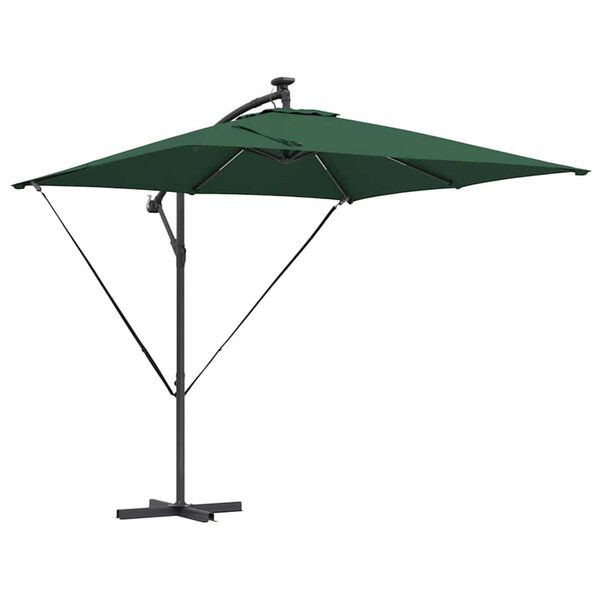 vidaXL Cantilever Banana Parasol Groen 249 x 249 x 250 cm