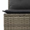 vidaXL 8-delige Loungeset met kussens poly rattan grijs