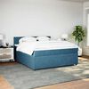 vidaXL Boxspring met matras fluweel blauw 180x200 cm
