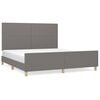vidaXL Bedframe zonder matras stof donkergrijs 160x200 cm