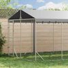 vidaXL Hondenkennel met dak 3x6x2,5 m gegalvaniseerd staal zilverkleur