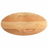 vidaXL Tafelblad 120x60x2 cm ovaal massief eikenhout lichtbruin