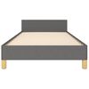 vidaXL Bedframe zonder matras 90x190 cm stof donkergrijs